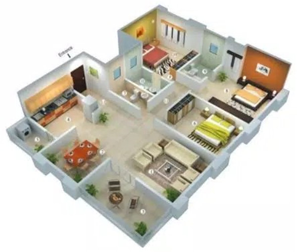 3D house plan designs screenshot