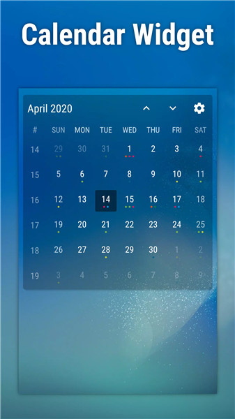 Event Flow Calendar Widget screenshot