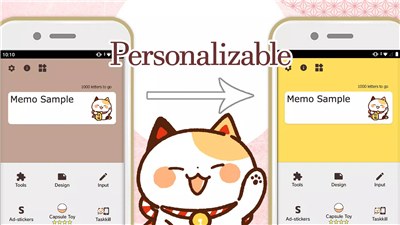 Notepad Widget Maneki Cat screenshot