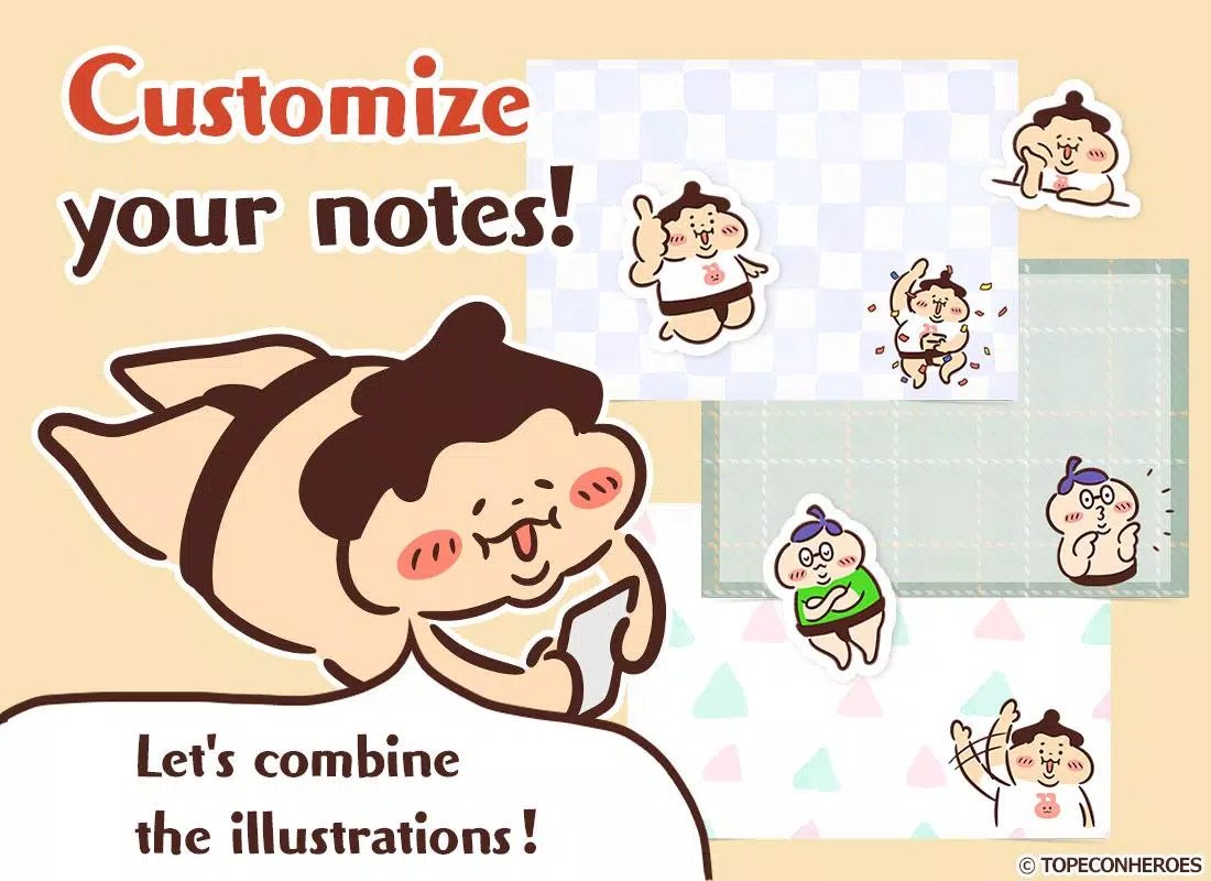 Sticky Note Sumo Wrestler Boys screenshot