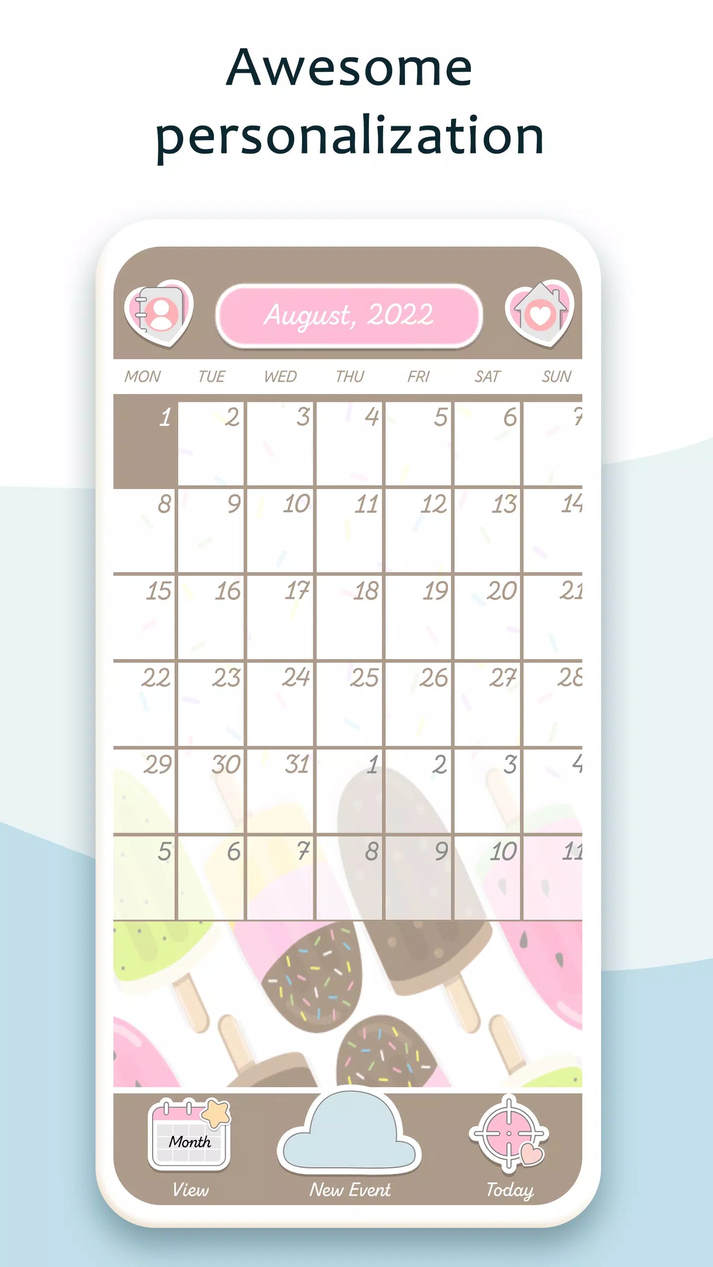 Cute Calendar & Daily Planner screenshot