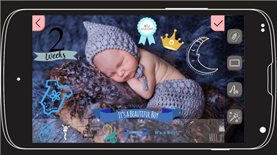 Baby Story Photo Editor App screenshot