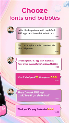 Diamond SMS Texting App screenshot