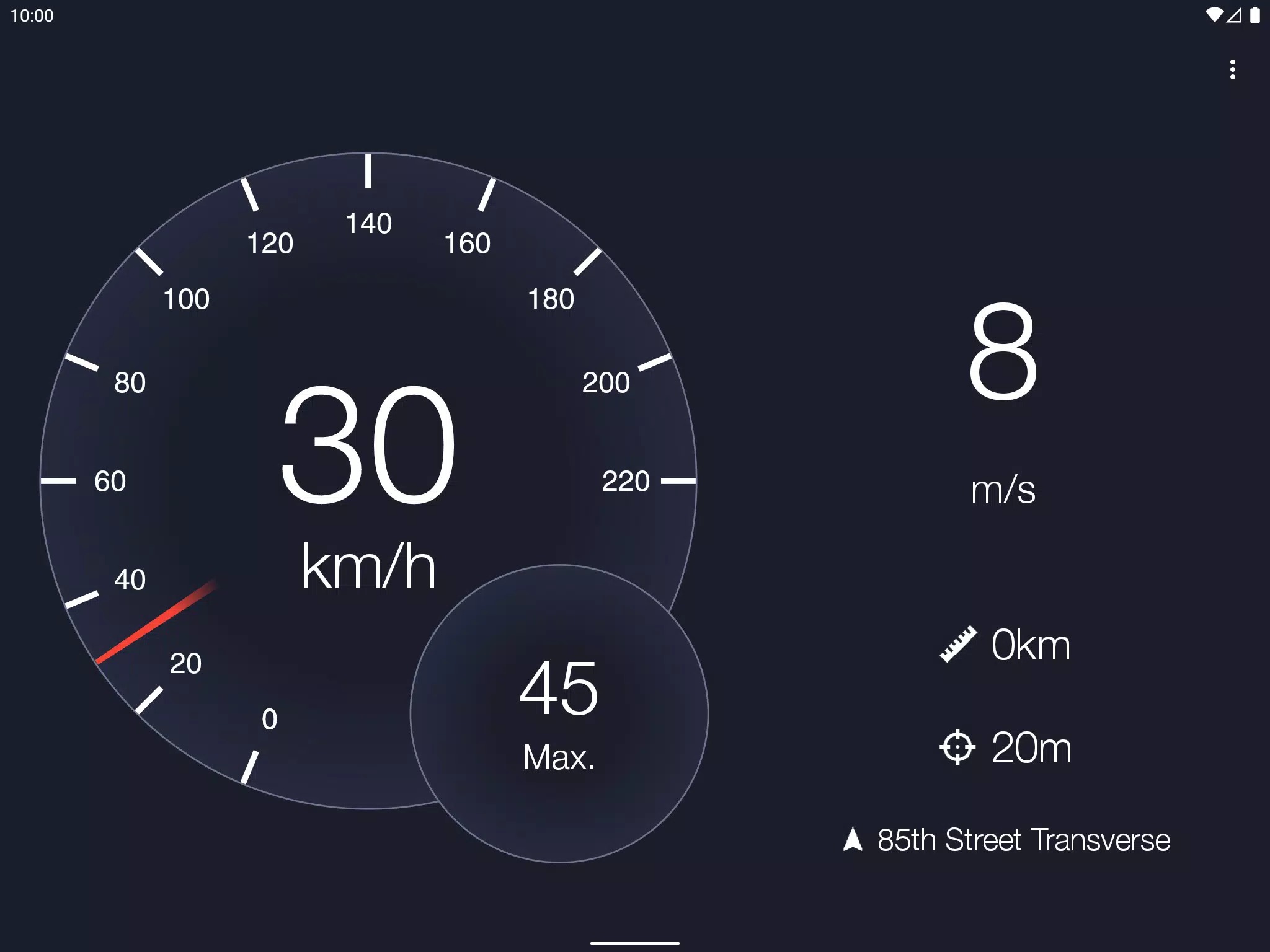 Speedometer app screenshot