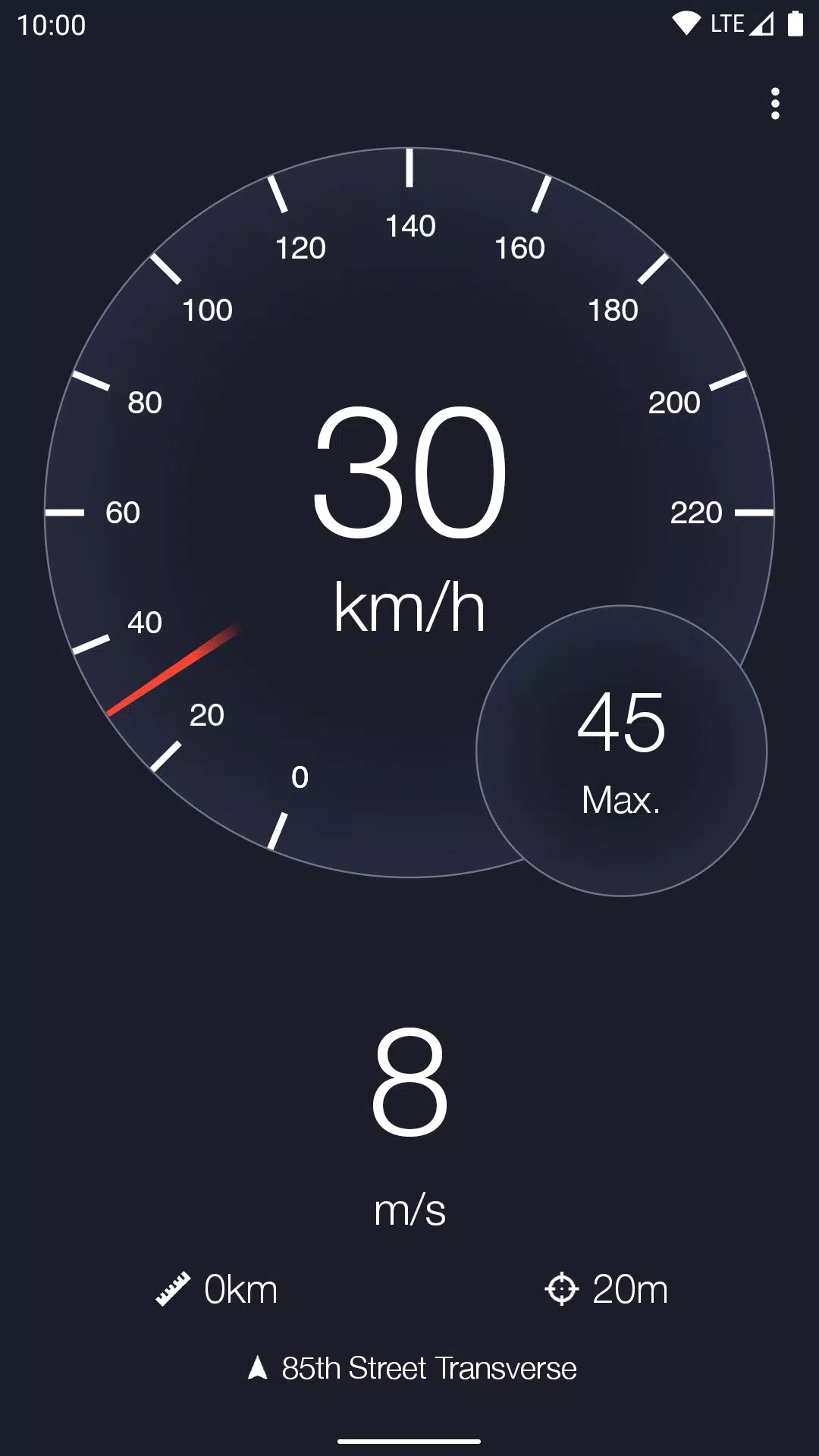 Speedometer app screenshot