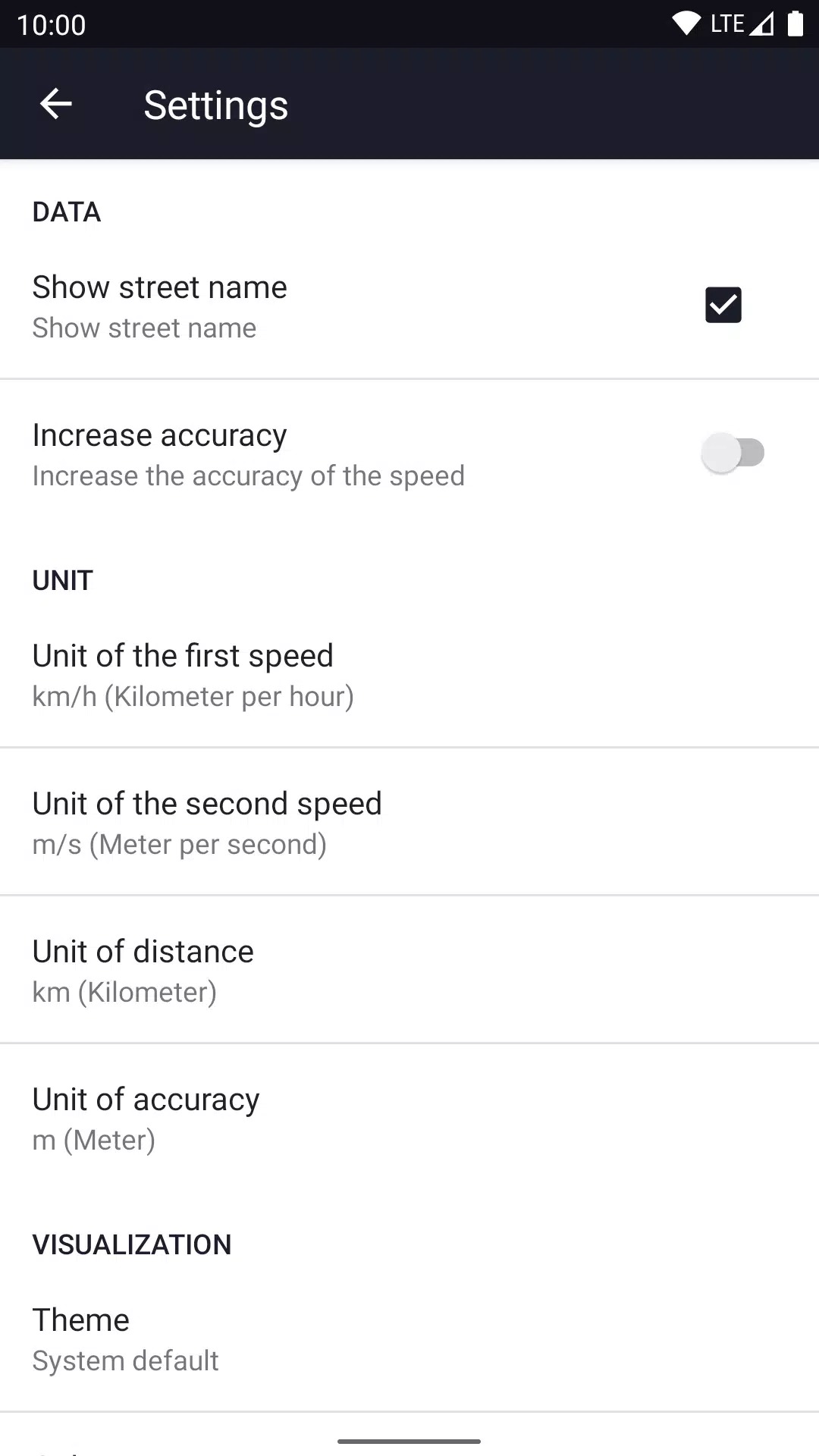 Speedometer app screenshot