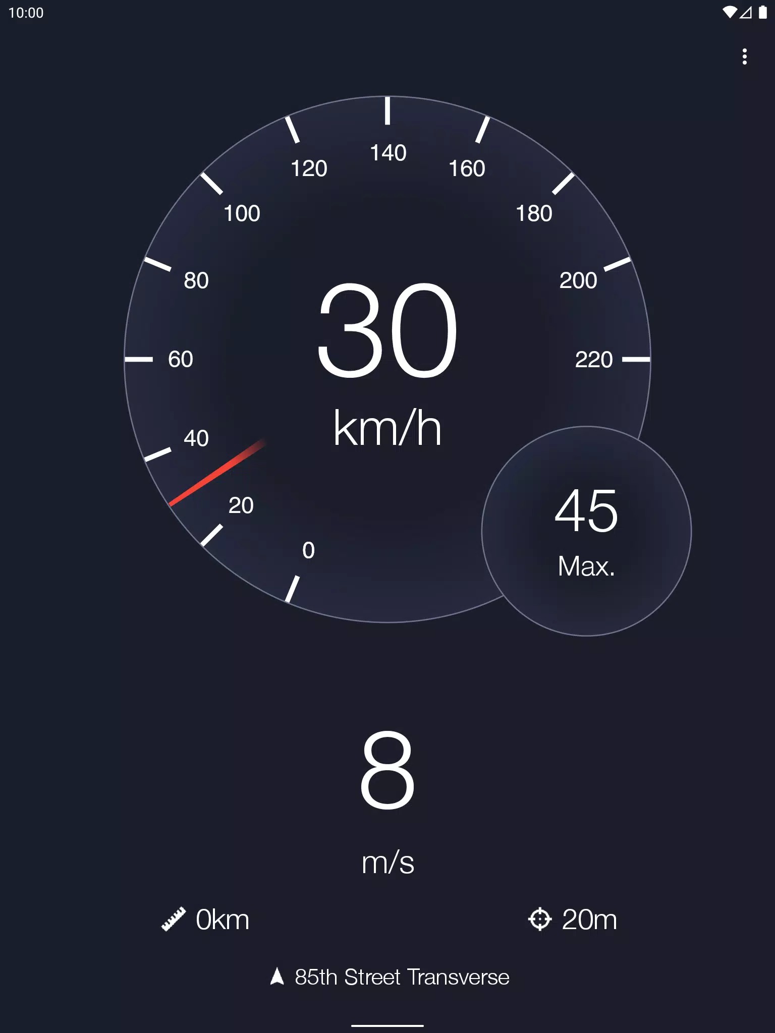 Speedometer app screenshot