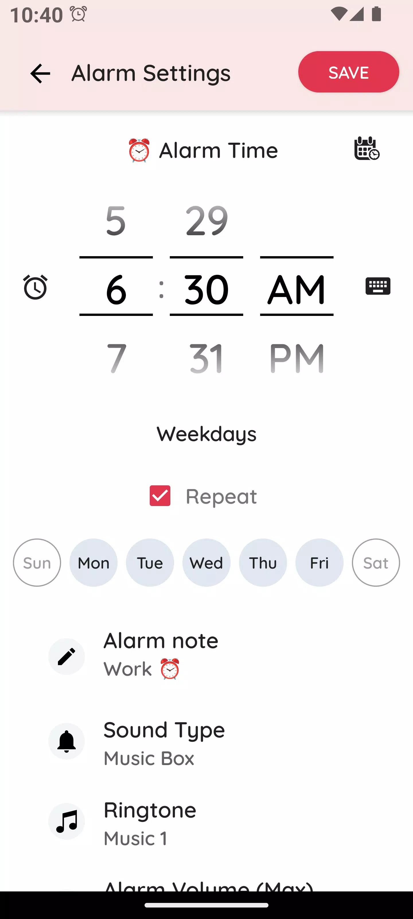 Simple Alarm Clock+Night Clock screenshot