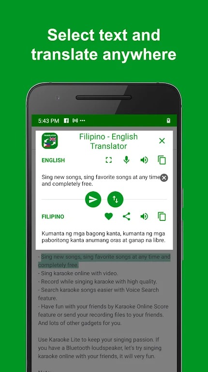 Translator Filipino English screenshot