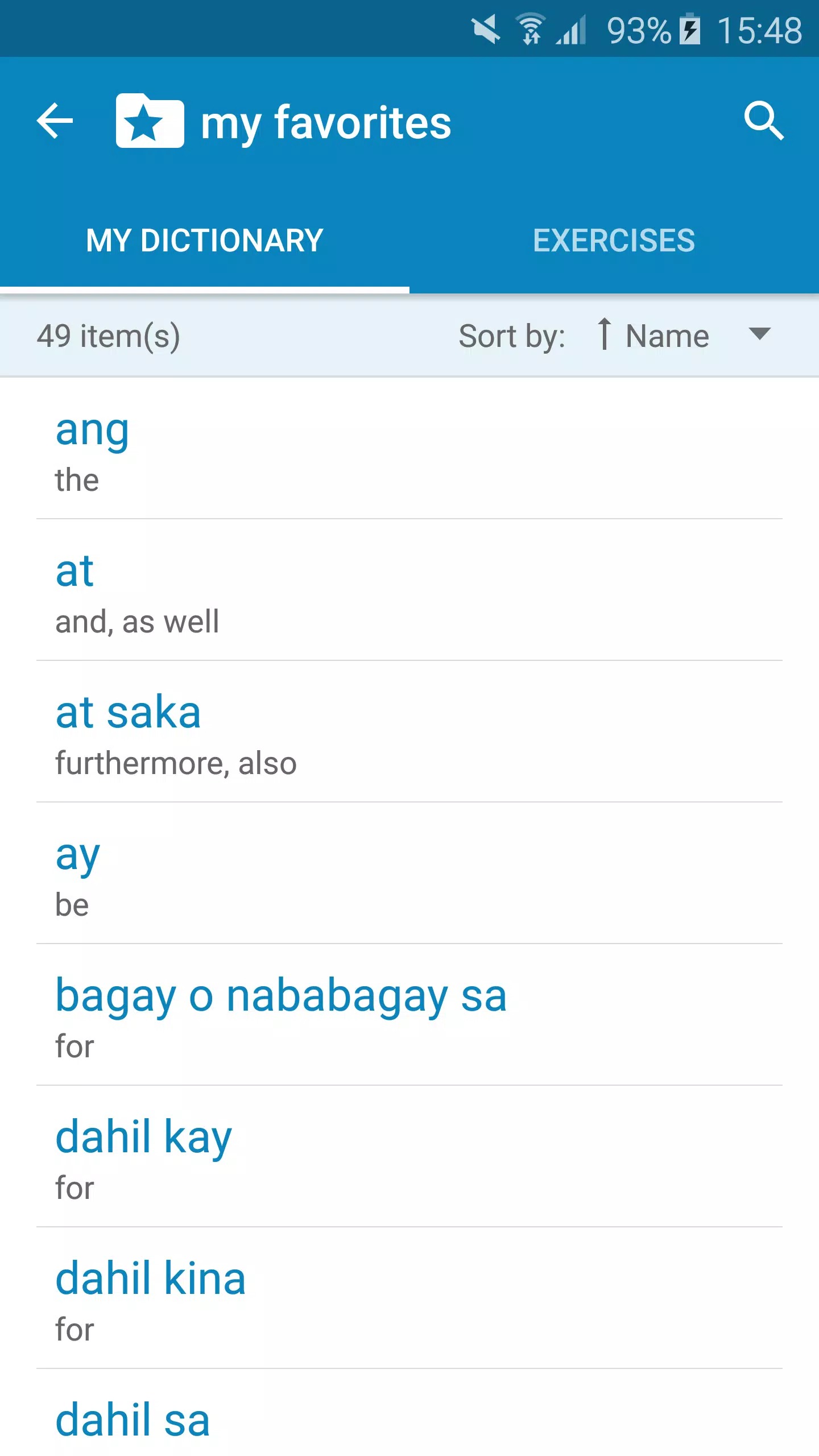 Filipino-English Dictionary screenshot