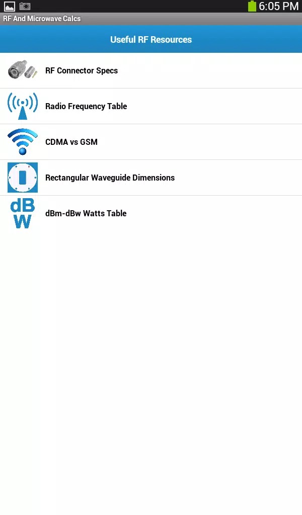 RF And Microwave Calcs screenshot