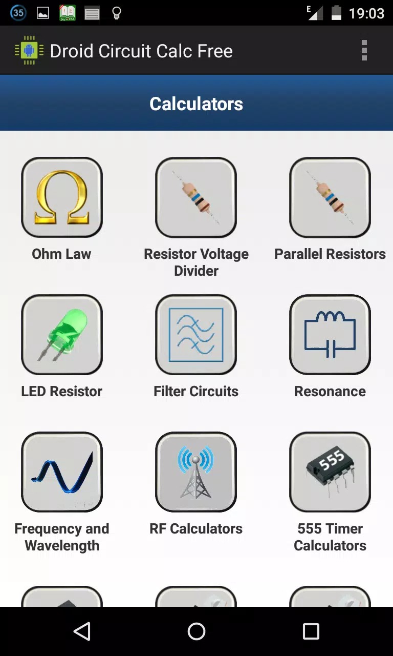 Droid Circuit Calc Free screenshot