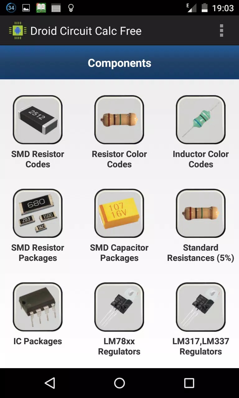 Droid Circuit Calc Free screenshot