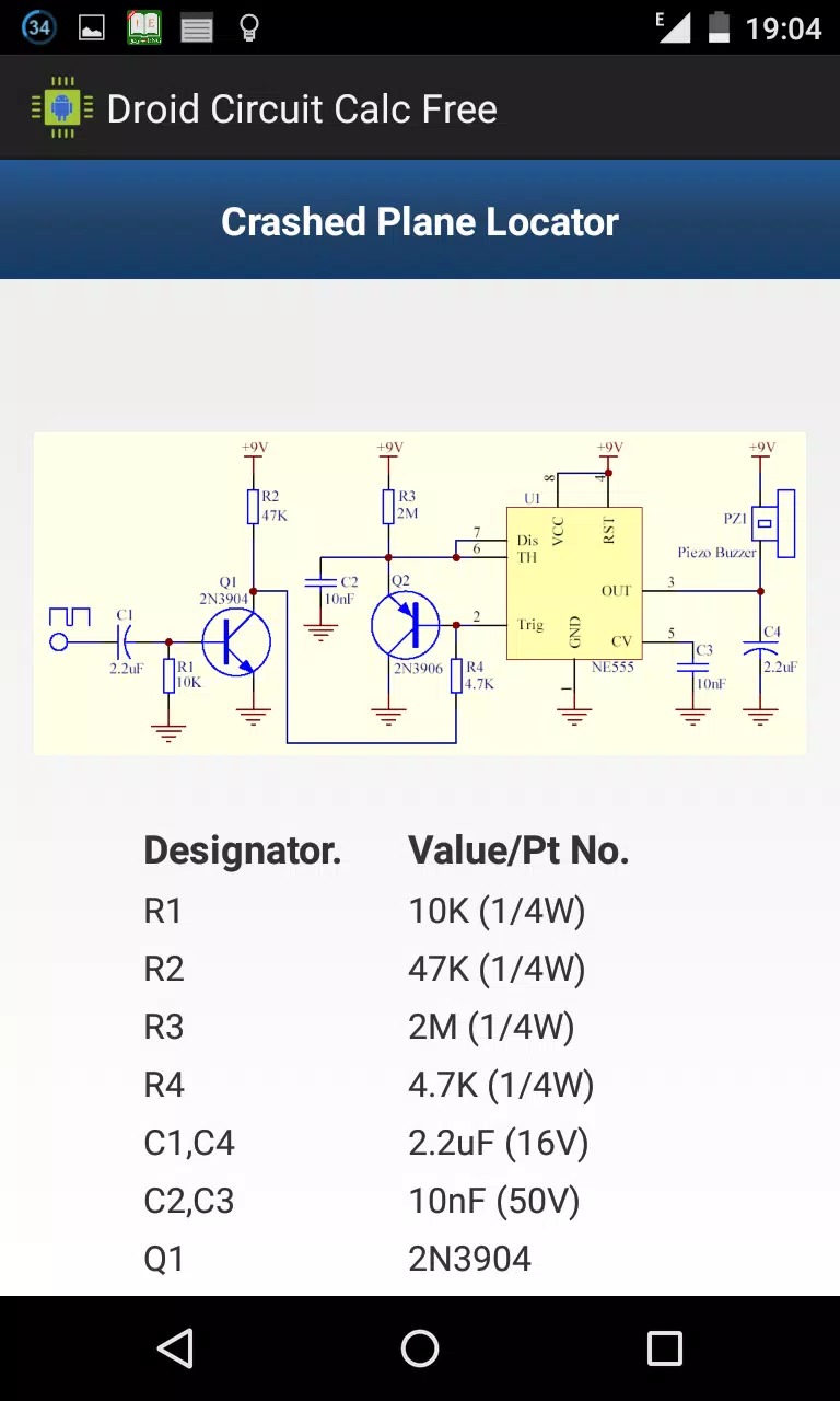 Droid Circuit Calc Free screenshot