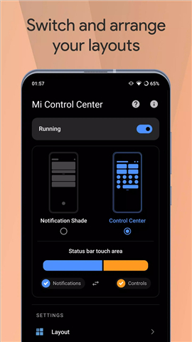 Mi Control Center screenshot