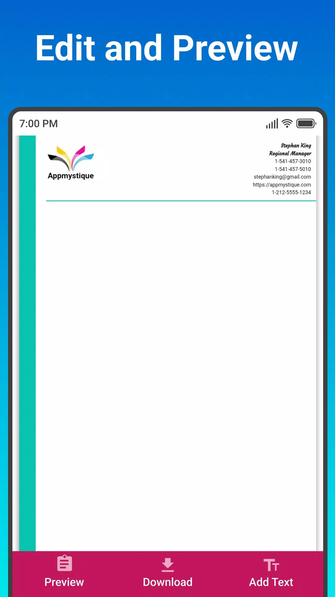 LetterHead Maker screenshot