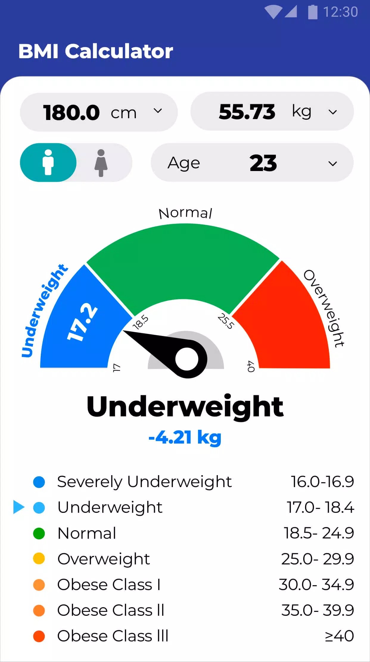 BMI Calculator - Ideal Weight screenshot