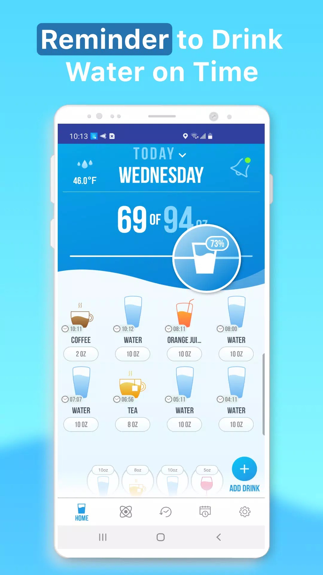 Water Reminder: Daily Tracker screenshot