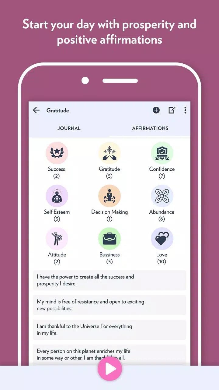 Delight: Gratitude Diary and Positive Affirmations screenshot