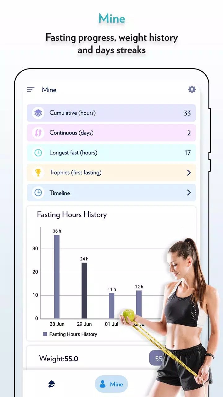 Fasting: Track fasting hours, screenshot