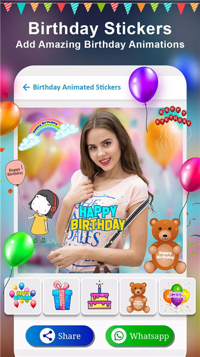 Birthday Photo Frame Maker App screenshot