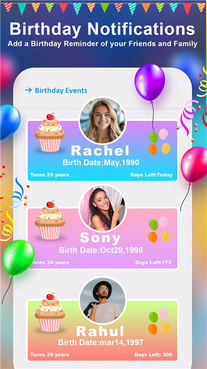 Birthday Photo Frame Maker App screenshot