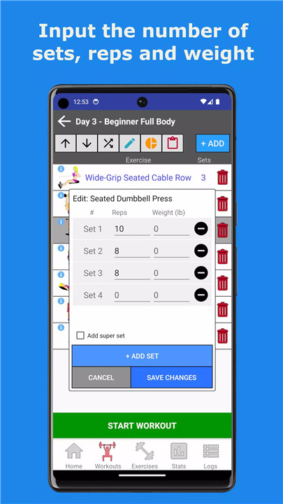 9Gains - Gym Workout Planner screenshot