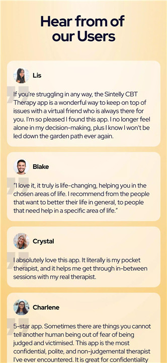 Sintelly: CBT Therapy Chatbot screenshot