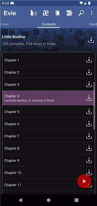 Evie - The eVoice book reader screenshot