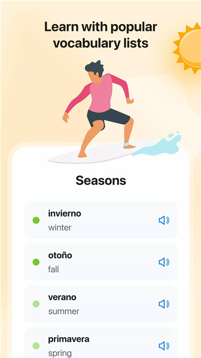 SpanishDictionary.com Learning screenshot