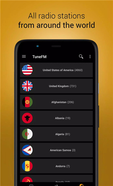 TuneFm - Internet Radio Player screenshot