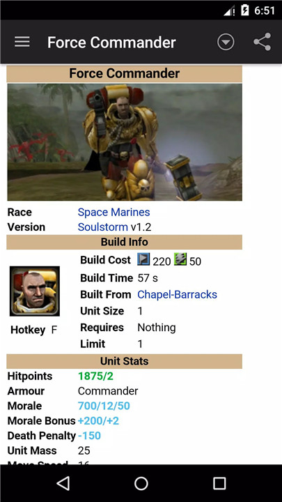 W40K Warhammer Guide screenshot