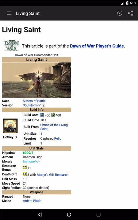 W40K Warhammer Guide screenshot