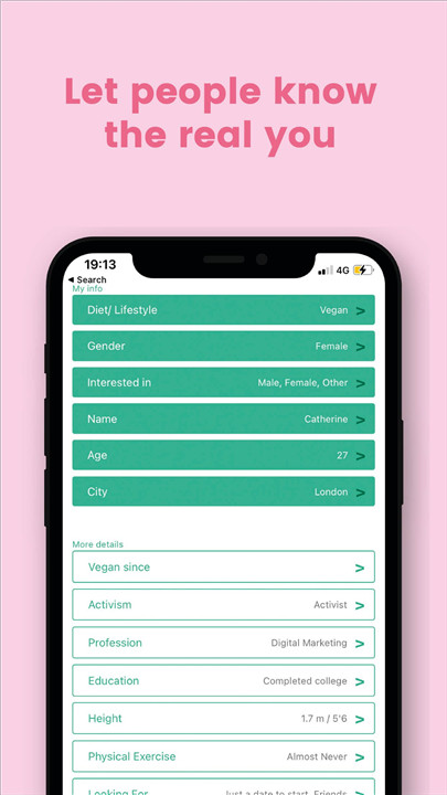 Veggly – Vegan Dating App screenshot