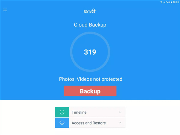 IDrive Online Backup screenshot