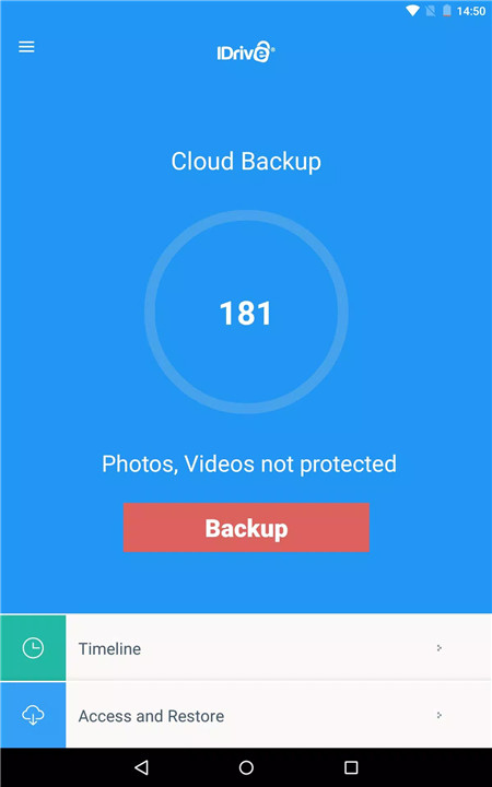 IDrive Online Backup screenshot