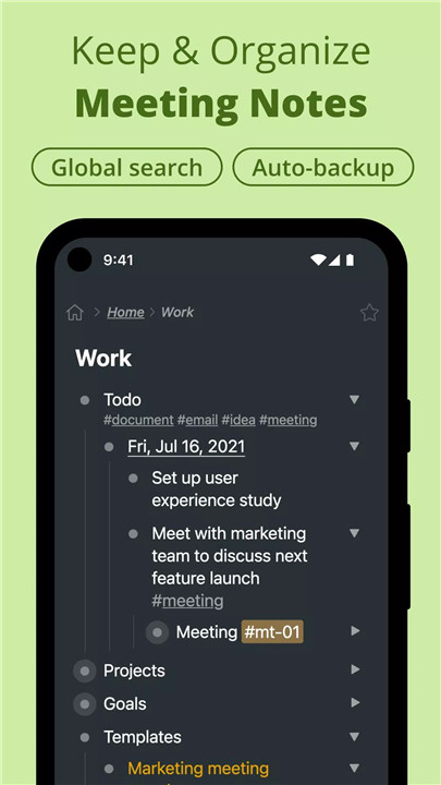 Workflowy screenshot