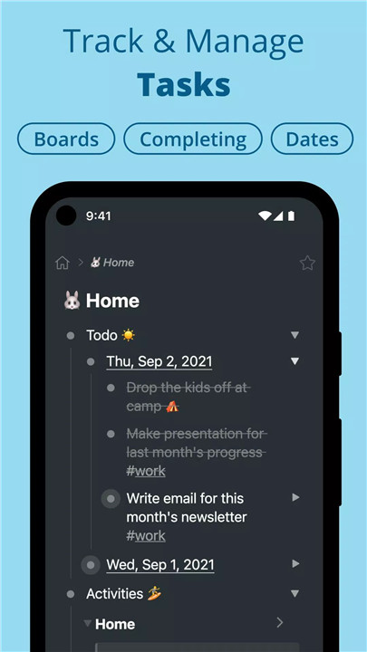 Workflowy screenshot