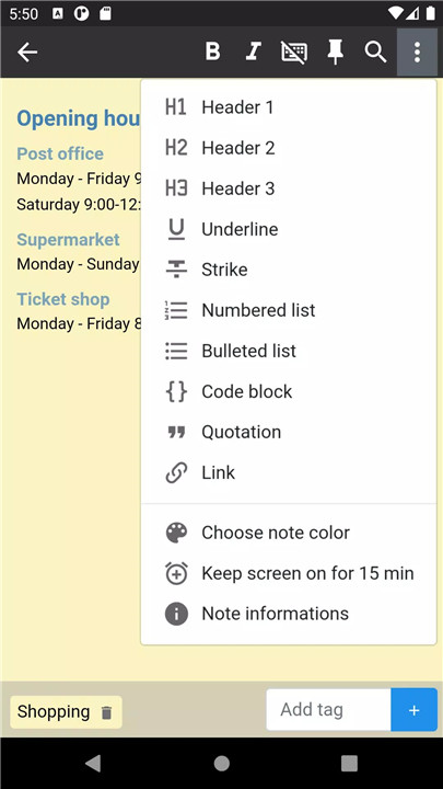 SilentNotes screenshot