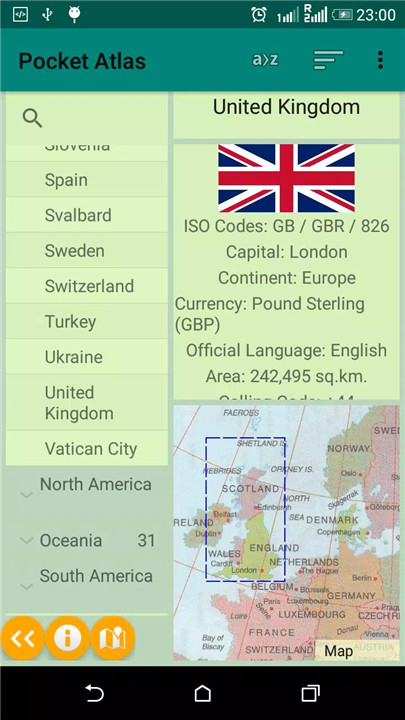 Pocket Atlas screenshot