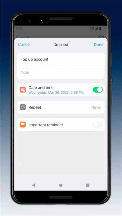 Reminders Lite screenshot