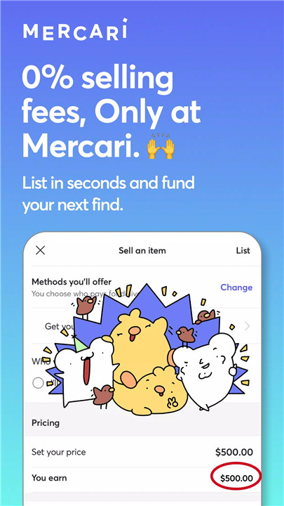 Mercari screenshot