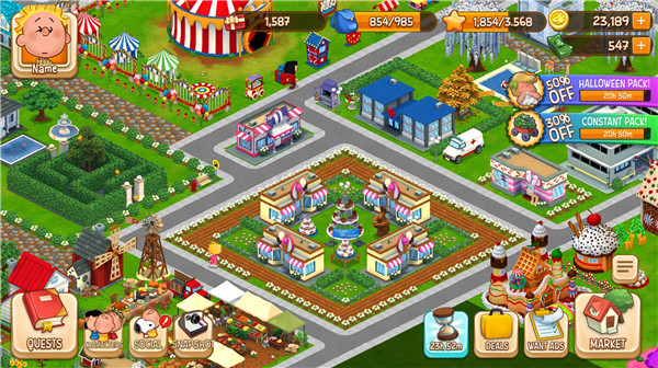 Snoopys Town Tale CityBuilder screenshot