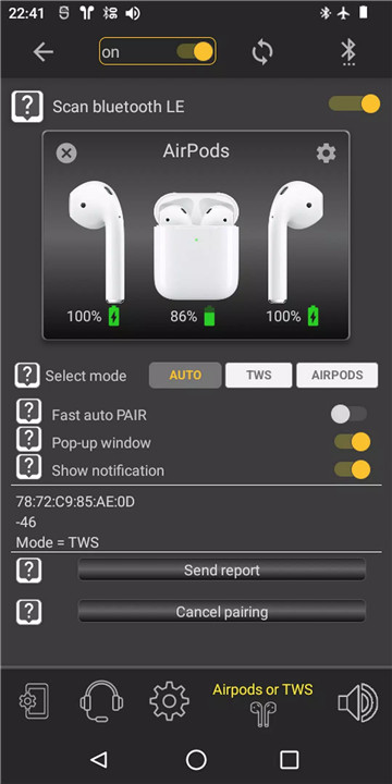 Bluetooth Audio Widget Battery screenshot