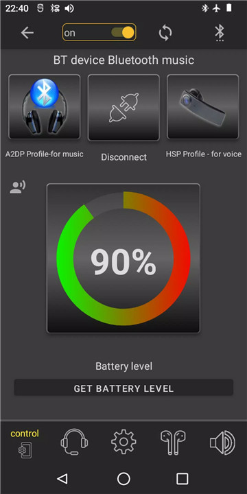 Bluetooth Audio Widget Battery screenshot