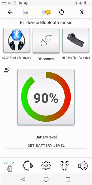 Bluetooth Audio Widget Battery screenshot