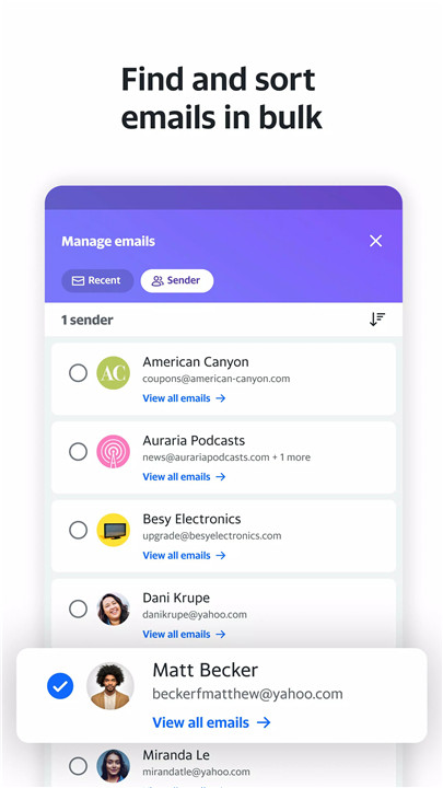 Yahoo Mail screenshot