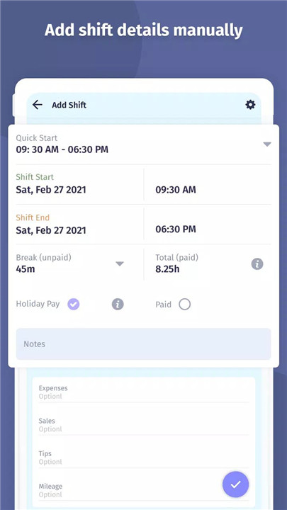 Shift Log – Office Hours Track screenshot