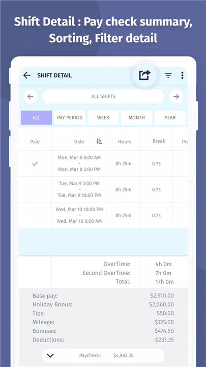 Shift Log – Office Hours Track screenshot