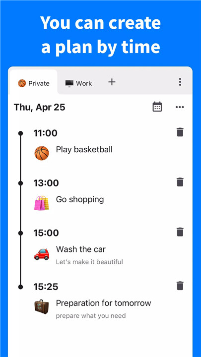 Timeline - Hourly Schedule screenshot